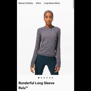 NWT Lululemon Runderful Long Sleeve Rulu